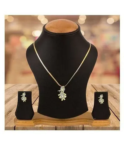 Shimmering Alloy Jewellery Set For Women And Girls