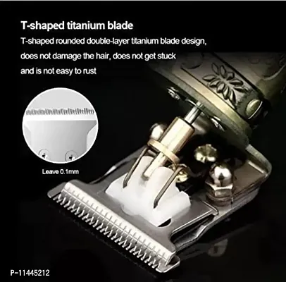 Hair Remover Metal Electric Buddha Trimmer | Professional Rechargeable Cordless Electric Hair golden Trimmer Hair Cutting Kit gold color-thumb5