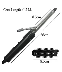 Professional Hair Curler Iron Rod Brush Styler for Women Professional Hair Curler Tong with Machine Stick and Roller (Red)-thumb2