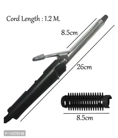 Professional Hair Curler Iron Rod Brush Styler for Women Professional Hair Curler Tong with Machine Stick and Roller (Red)-thumb3
