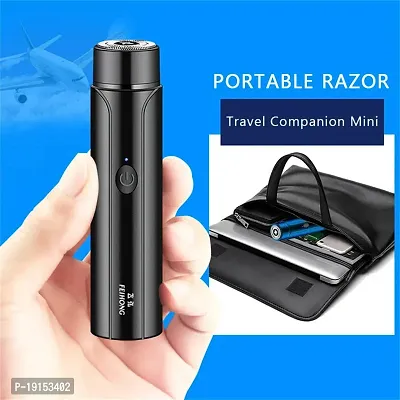 mini portable electric shaver  trimmer, shaver for men shaving water proof, Low-Noise Electric Shaver for Travel or Emergency Business Trips Rechargeable Rotary (multi color)-thumb0