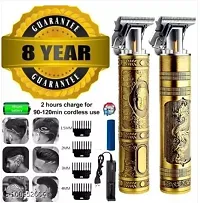 Trimmer Men Beard Trimmer, Professional Hair Clipper, Adjustable Blade Clipper, Hair Trimmer and Shaver For Men, Close Cut Precise Hair Machine, Body Trimmer Men(Metal Body),Gold-thumb1