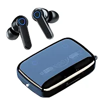 M-90 True Wireless Earbuds with Envir with Magnetic Charging Case and Power Bank with Digital Power LED Display -Black,(Pack of 1)-thumb1