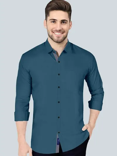 Trendy Cotton Blend Long Sleeves Casual Shirt 