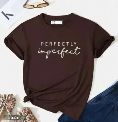 Elegant Cotton Blend Tshirt For Women-thumb3