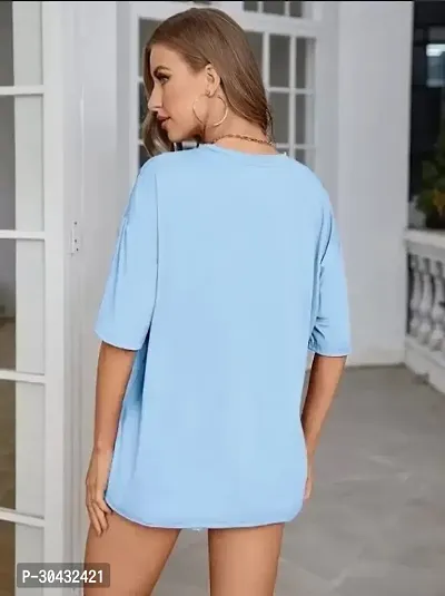 Elegant Cotton Blend Tshirt For Women-thumb2