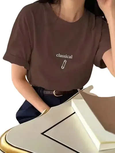 Elegant Blend Tshirt For Women