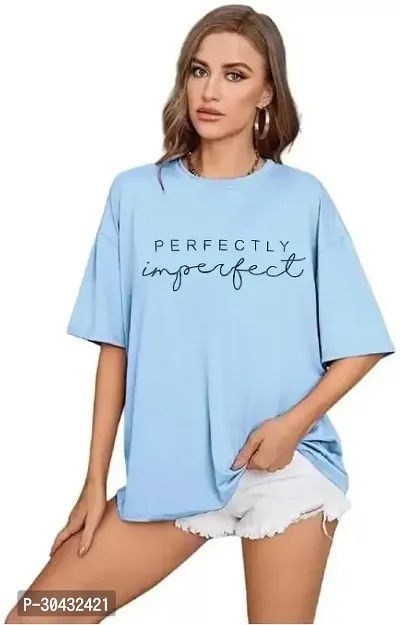 Elegant Cotton Blend Tshirt For Women-thumb0