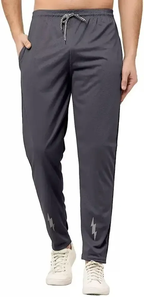 Stylish Spandex Solid Regular Track Pants For Men