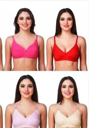 Fancy Hosiery Bras For Women Pack Of 4