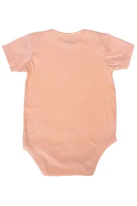 FflirtyGo Monthly Birthday Special Unisex Baby Romper Half Sleeve Envelope Neck3 Month Old(3-6 Months, Peach)-thumb1