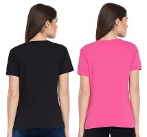 Fflirtygo Combo of Women's Cotton Printed Stylish T-Shirt for Women Casual Wear/Sportswear-thumb3