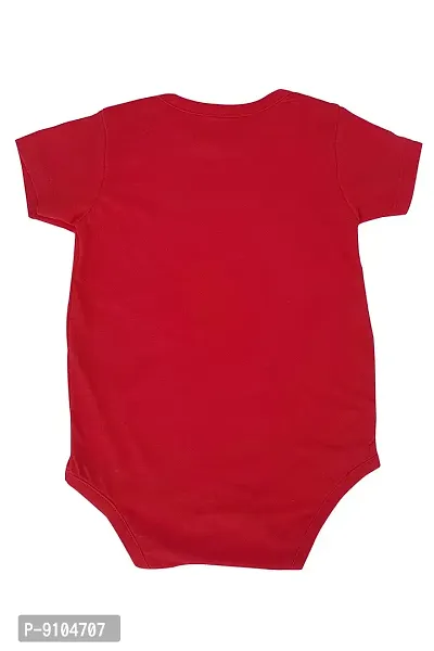 FflirtyGo Monthly Birthday Special Unisex Baby Romper Half Sleeve Envelope Neck7 Month Old(6-9 Months, Red)-thumb2