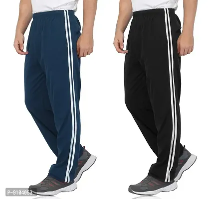 Fflirtygo Men's Regular Fit Cotton Trackpants (MTRK1021_22_E_Black_XL)