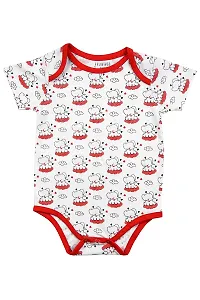 Fflirtygo Baby Wear 100% Hosiery Cotton Onesies/Infants Rompers Half Sleeves/Jumpsuit with Envelop Neck Romper for Boys and Girls Combo of 3Pcs-thumb2