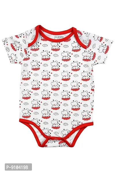 Fflirtygo Baby Wear 100% Hosiery Cotton Onesies/Infants Rompers Half Sleeves/Jumpsuit with Envelop Neck Romper for Boys and Girls Combo of 3Pcs-thumb3