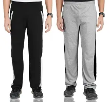 Fflirtygo Combo of Men's Cotton Track Pants, Joggers for Men, Menrsquo;s Leisure Wear, Night Wear Pajama, Multi Color with Latest Trend and Pocketsnbsp;for Sports Gym Athletic Training Workout-thumb1