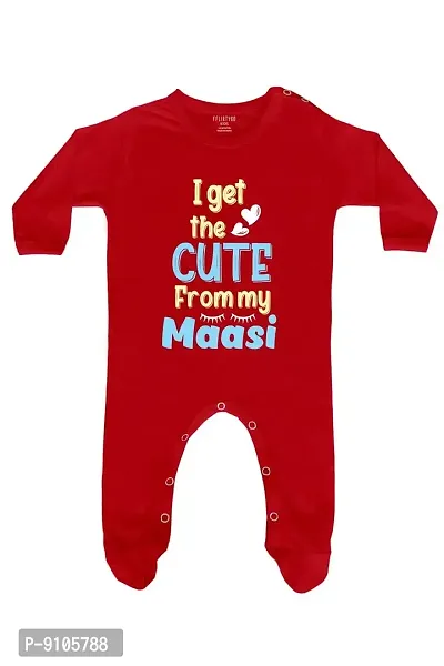 Buy Fflirtygo Baby Wear 100% Hosiery Cotton Infants Rompers with  Booties/Onesies/Body Suit/Sleepsuit/Jumpsuit Full Sleeve I Get The cute  From My Maasi Full Romper for Boys and Girls Online In India At Discounted