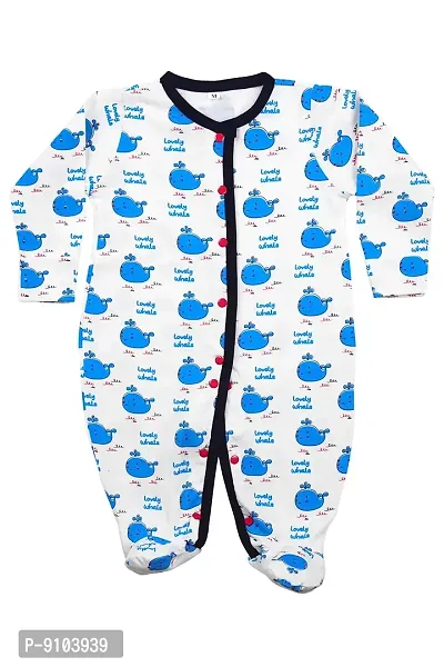 Fflirtygo Baby Wear 100% Hosiery Cotton Infants Onesies/Rompers with Booties/Jumpsuit/Body Suit/Sleepsuit Full Sleeve Romper for Boys and Girls