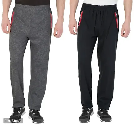 Fflirtygo Men's Tapered Fit Trackpants (Pack of 2)-thumb0