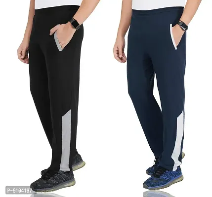 Fflirtygo Combo of Men's Cotton Track Pants, Joggers for Men, Menrsquo;s Leisure Wear, Night Wear Pajama, Multi Color with Latest Trend and Pocketsnbsp;for Sports Gym Athletic Training Workout-thumb0