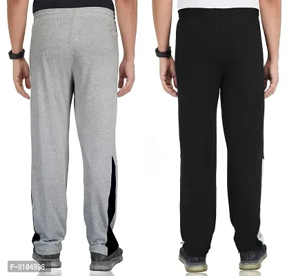 Fflirtygo Combo of Men's Cotton Track Pants, Joggers for Men, Menrsquo;s Leisure Wear, Night Wear Pajama, Grey and Black Color with Latest Trend and Pocketsnbsp;for Sports Gym Athletic Training Workout-thumb5