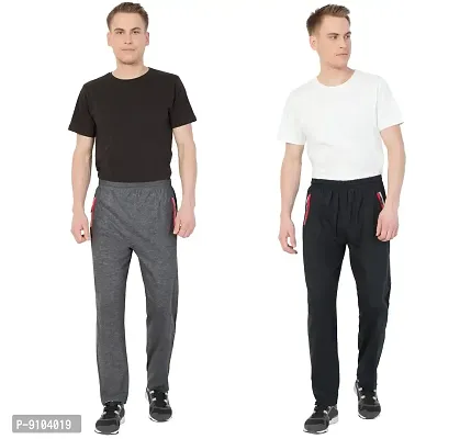 Fflirtygo Men's Tapered Fit Trackpants (Pack of 2)-thumb2