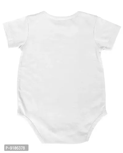 Fflirtygo Bald is The New Beautiful Romper Baby Wear 100% Hosiery Cotton Infants Onesies/Rompers Half Sleeves/Jumpsuit/Body Suit/Kids Dress with Envelop Neck for Boys and Girls-thumb2