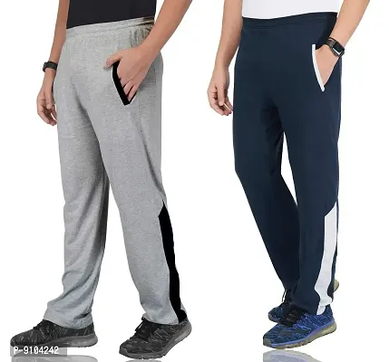 Fflirtygo Combo of Men's Cotton Track Pants, Joggers for Men, Menrsquo;s Leisure Wear, Night Wear Pajama, Multi Color with Latest Trend and Pocketsnbsp;for Sports Gym Athletic Training Workout-thumb0