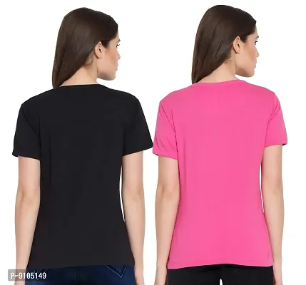 Fflirtygo Women's Cotton Printed Stylish T-Shirt for Women Sportswear/Casual Wear-thumb5