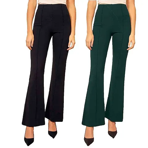 Cotton Blend Trousers Combo of 2