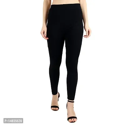 Stylish Black Polyester Lycra Solid Jeggings For Women-thumb0