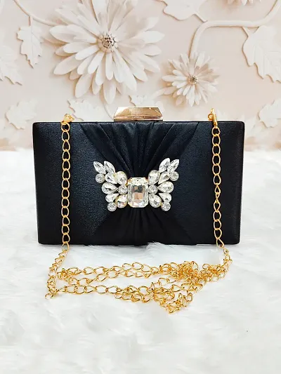 Fancy Synthetic Embellished Clutches For Women
