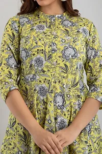 Women Touch Women Printed Flared Kurta Yellow-thumb4