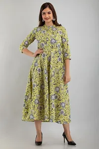 Women Touch Women Printed Flared Kurta Yellow-thumb2