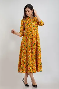 Women Touch Women Printed Flared Kurta Yellow-thumb2