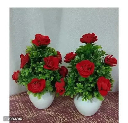 Apple Pot Red Flower Plant for Home Pack of 2