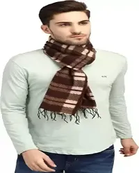 VANTAR Checkered Men Muffler (Pack of 2) (Brown, Cream)-thumb1