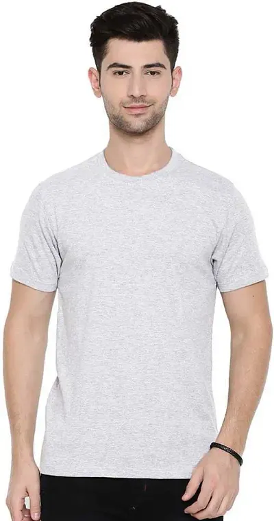 Comfortable Solid Round Neck Tees For Men