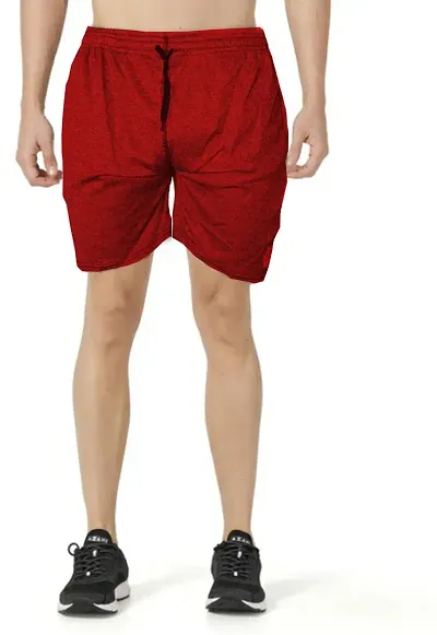Unique Cotton Blend Solid Regular Shorts For Men