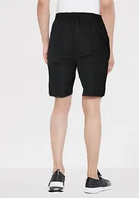 Fabulous Black Cotton Blend Printed Regular Shorts For Men-thumb1