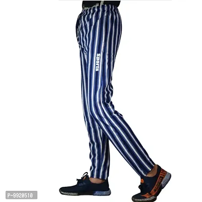 VANTAR Striped Men Track Pants (30, Blue,White)-thumb3