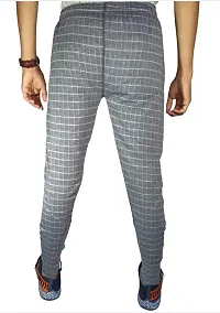 VANTAR Men's Regular Fit Cotton Blend Track Pants (tra_chec_Grey_30)-thumb1