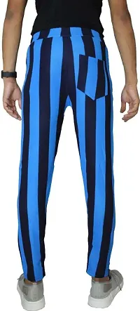 VANTAR Striped Men Track Pants (32, Blue, Black)-thumb1