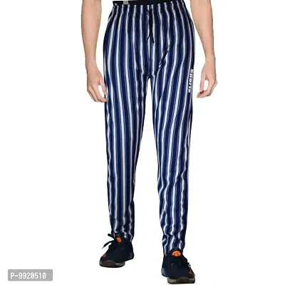 VANTAR Striped Men Track Pants (30, Blue,White)-thumb0