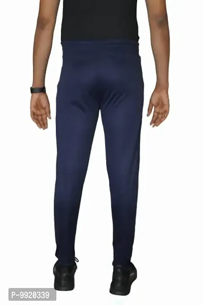VANTAR Self Design Men Track Pants (M, Blue)-thumb2