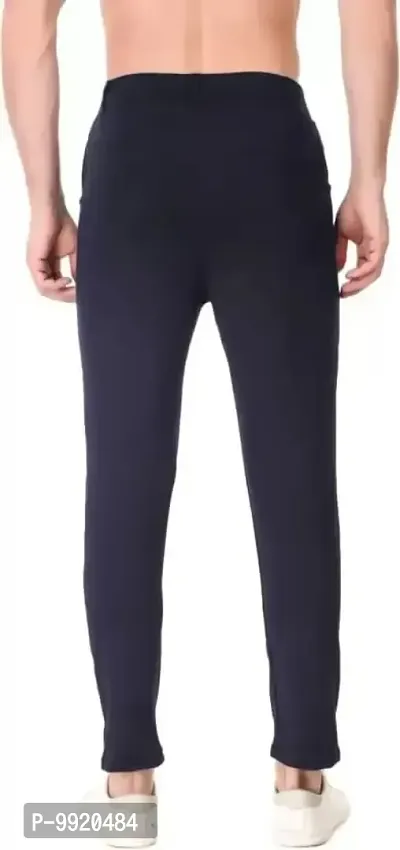 VANTAR Solid Men Track Pants (XL, Navy Blue)-thumb2