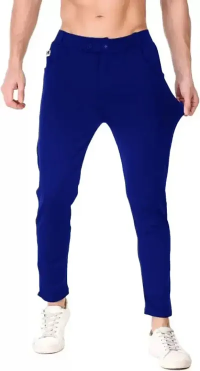 Stylish Blend Regular Fit Regular Track Pants For Men