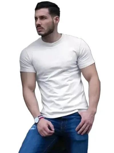 VANTAR Solid Men Round Neck Regular T-Shirt
