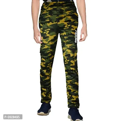 VANTAR Camouflage Men Multicolor Track Pants (30, Green)-thumb0